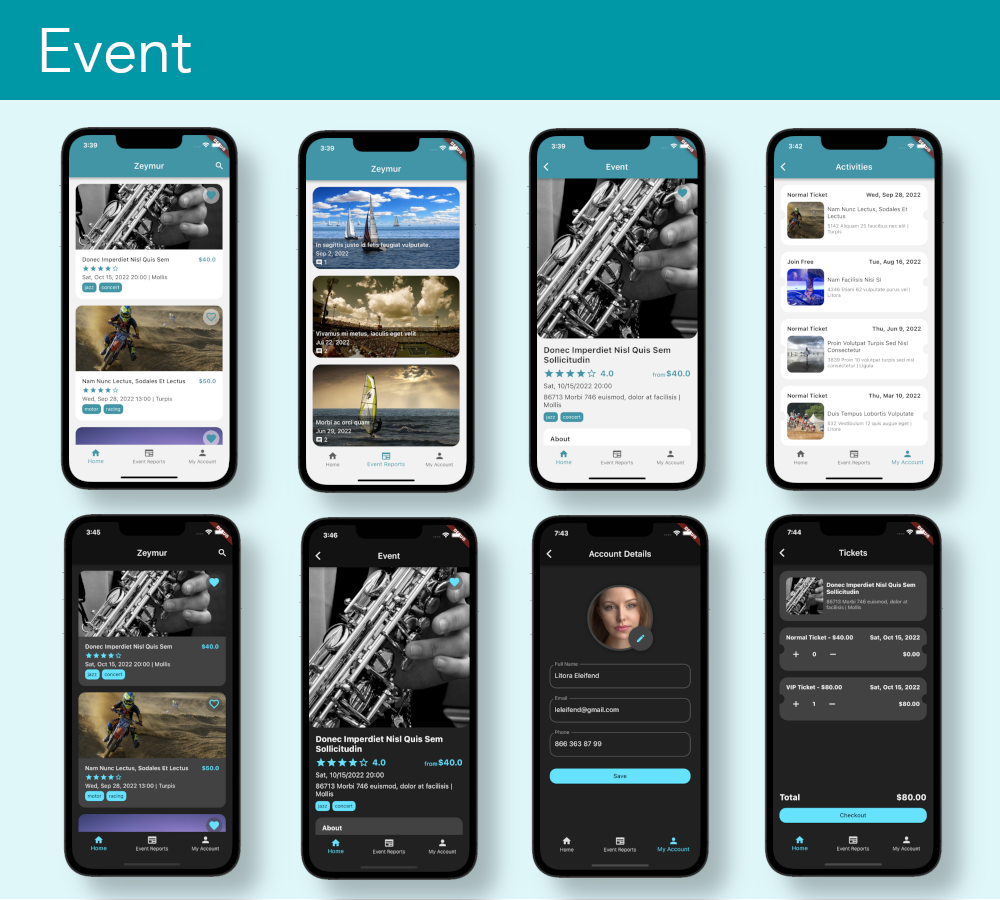 Event App UI Template for Flutter - 1