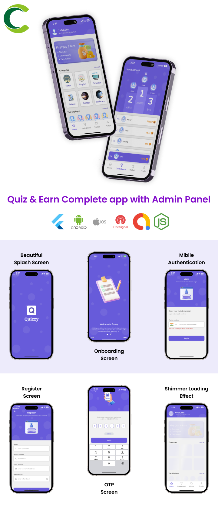 Flutter Quiz and Earn App for Android & iOS with Admin Panel | Admob | Quizy - 9