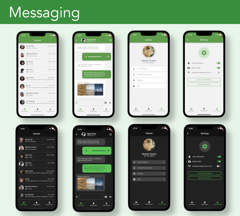 Messaging App UI Template for Flutter - 1