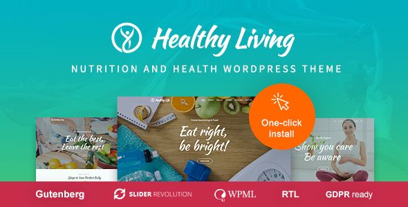 Healthy Living – Nutrition and Wellness WordPress Theme