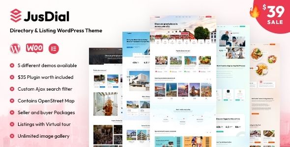 JusDial- Directory and Listing WordPress Theme image