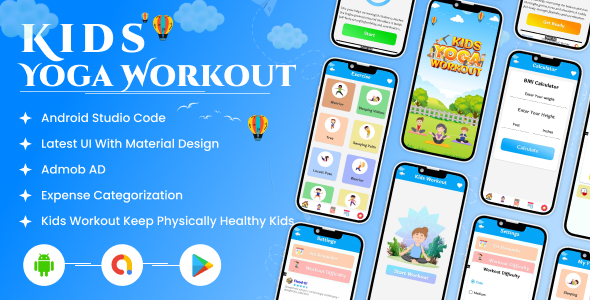Kids Yoga Workout | Kids Exercise  Android App | Android |Admob Ads