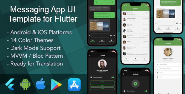 Messaging App UI Template for Flutter