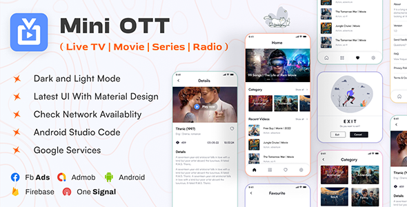 Mini OTT | Live TV, Streaming, Movie, Radio Android  Mobile 