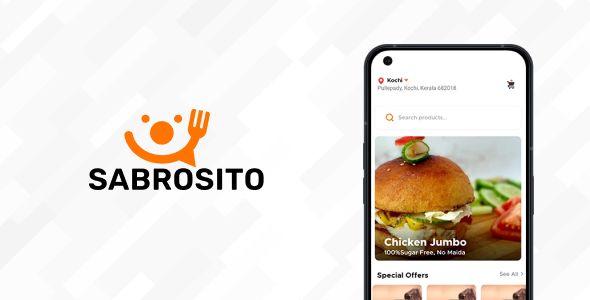 Sabrosito Food Delivery App – Flutter Design Template