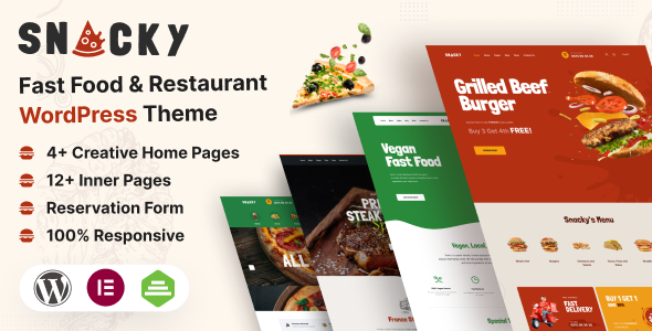 Snacky - Food Restaurant WordPress Theme