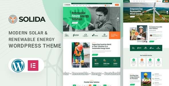 Solida - Solar & Renewable Energy WordPress Theme