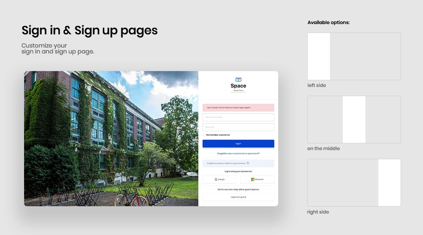 Moodle Theme - Sign in page
