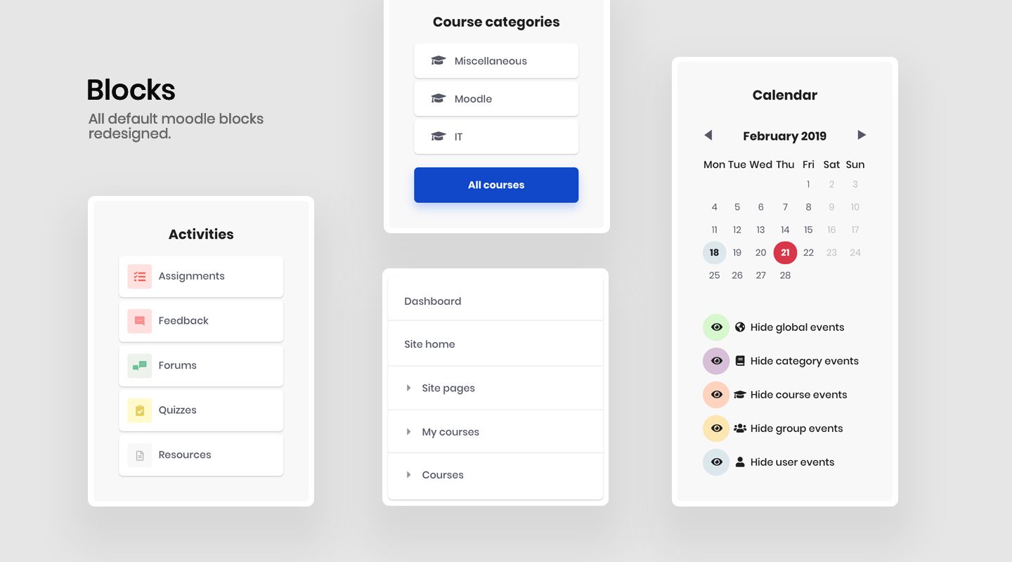 Moodle Theme - Calendar