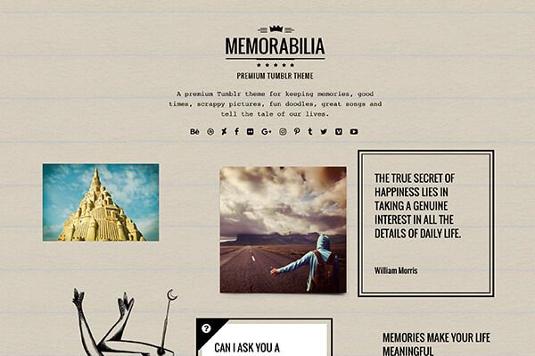 Memorabilia Tumblr Theme - 1