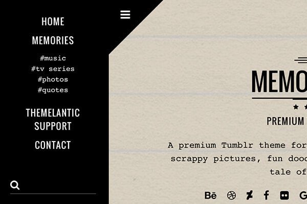 Memorabilia Tumblr Theme - 6