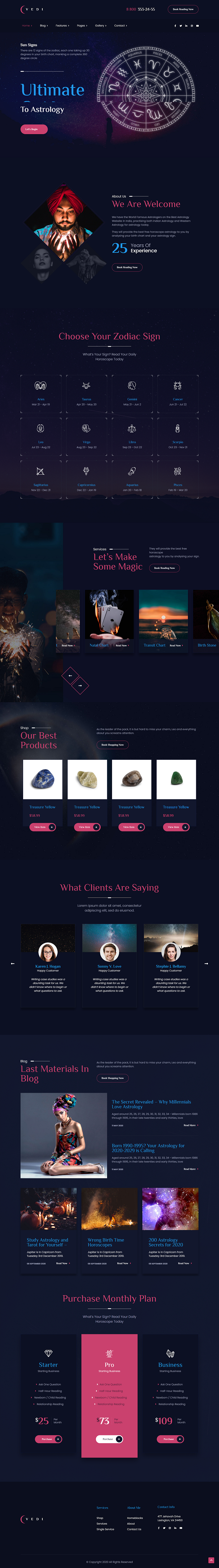 Vedi - Astrology and Esoteric Joomla 4 Template - 1