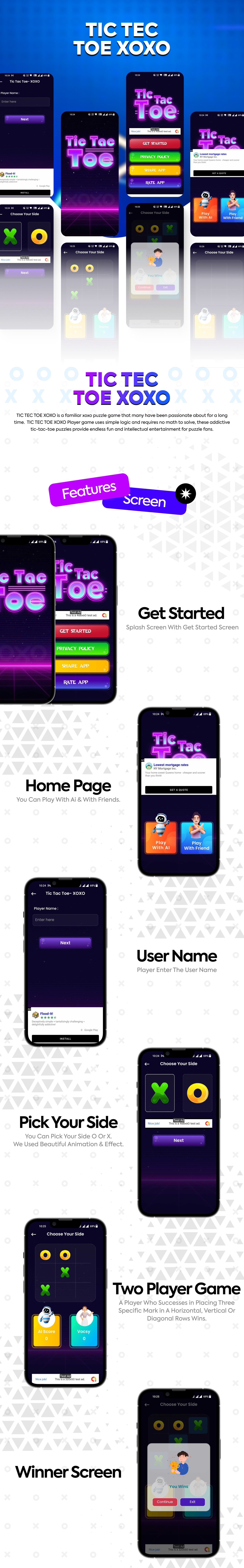 Tic Tac Toe - Classic Strategy Games - O & X Tic Tac Toe - 1