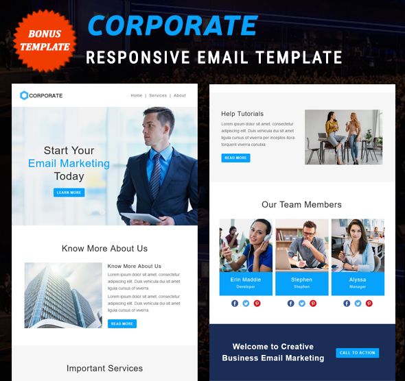 Bonus Email Template - Corporate