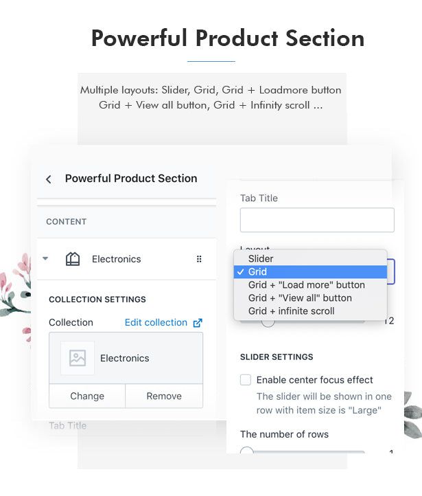 Powerful product block