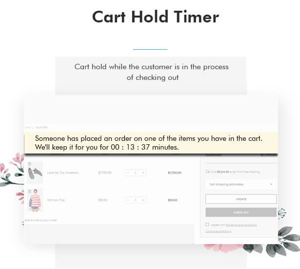 Cart hold timer