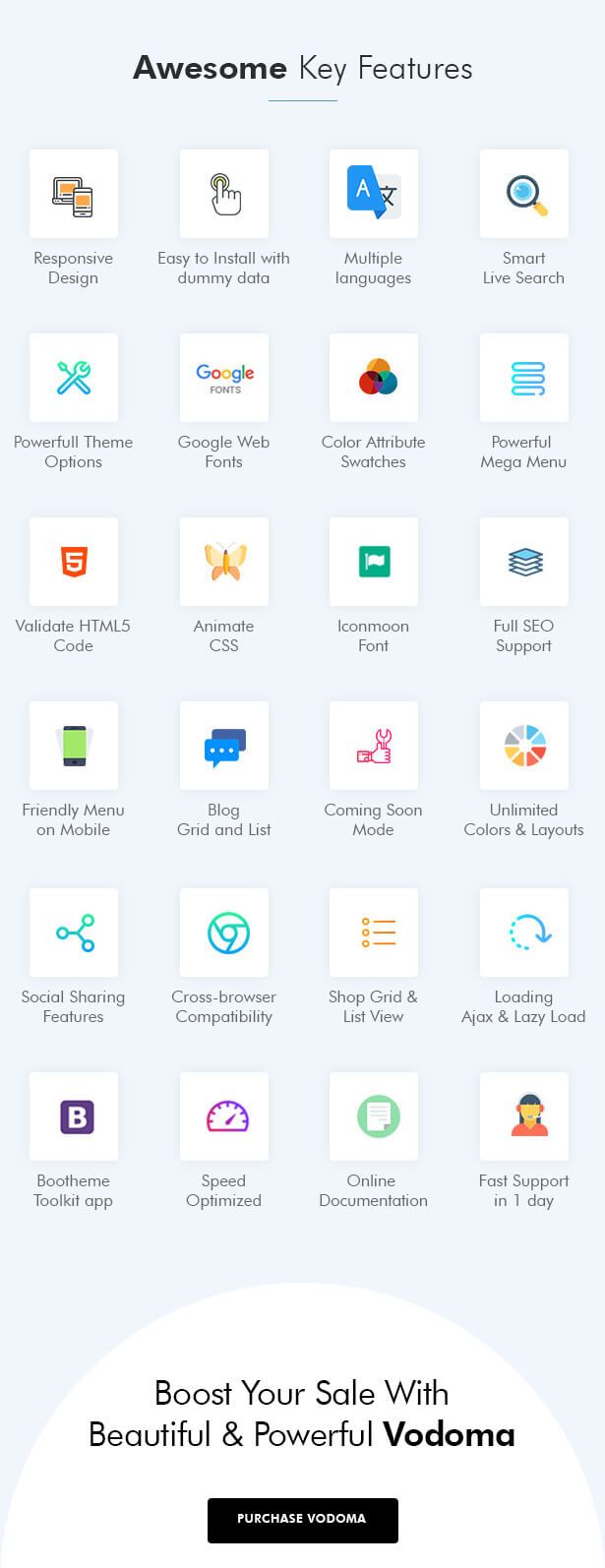 Awesome feature keys in Vodoma