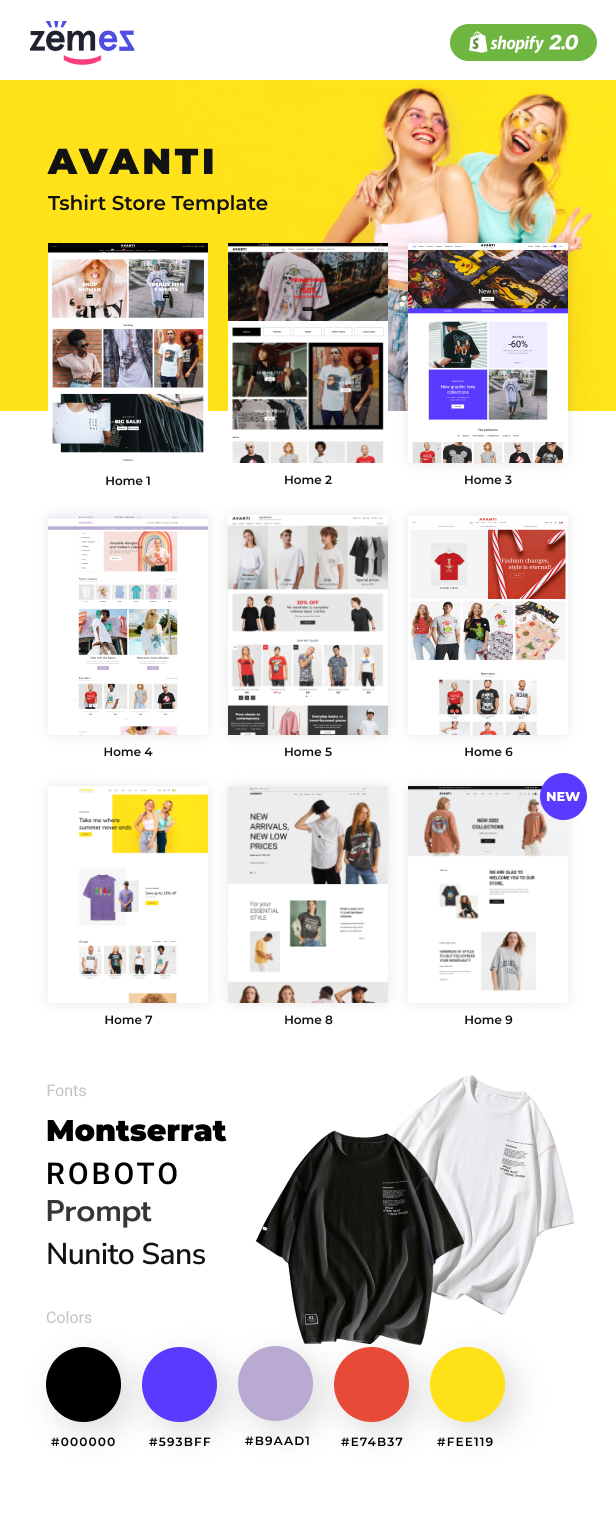 Avanti - Shopify Tshirt Store Theme - 1