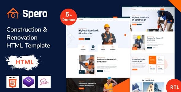 Spero - Construction & Renovation HTML Template