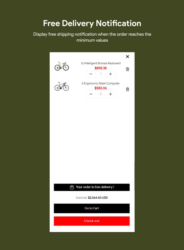 Free Delivery Notification