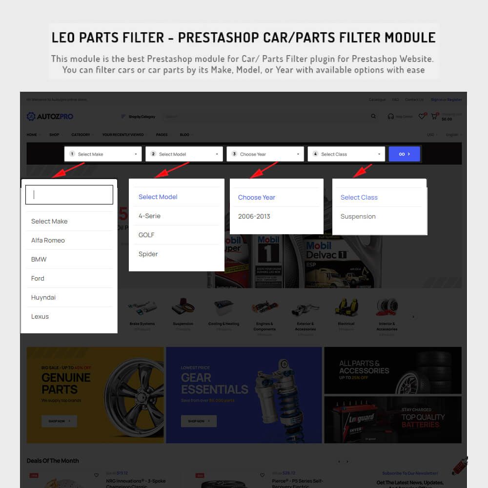 leo parts filter module