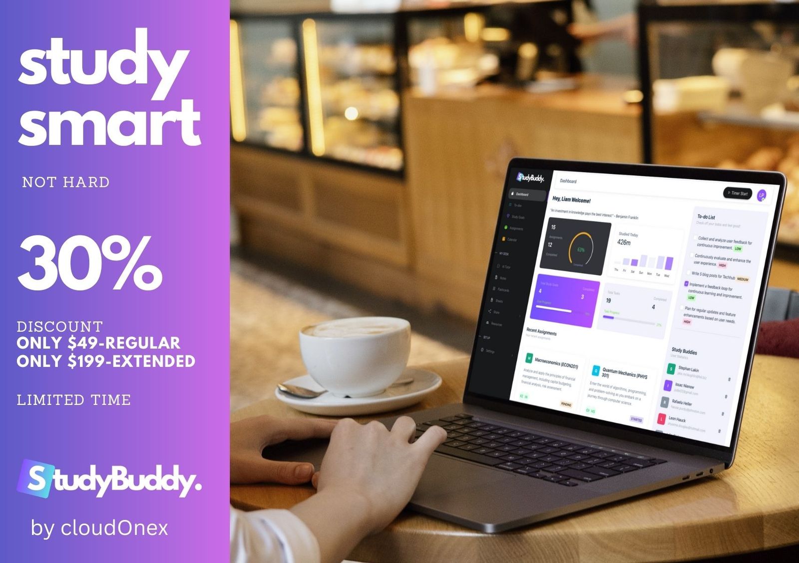 StudyBuddy SaaS - Collaborative Student Productivity Tool - 1