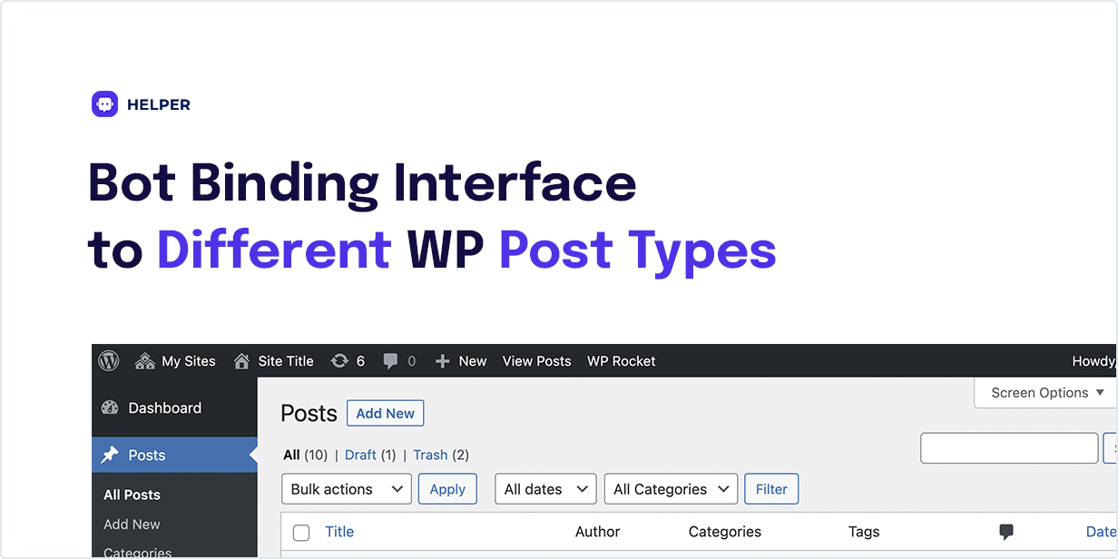 Bot Binding Interface to Different WP Post Types