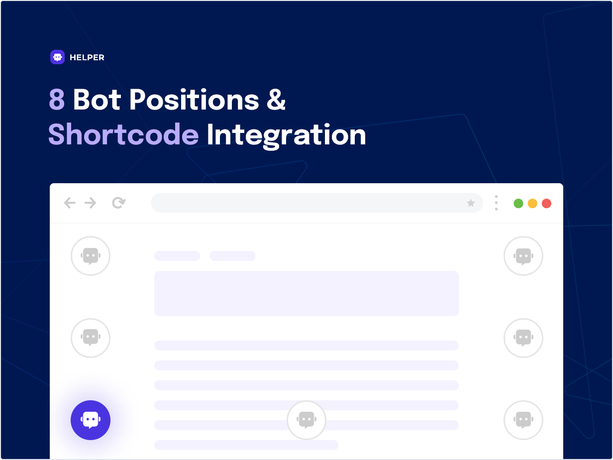 8 Bot Position and Shortcode Integration