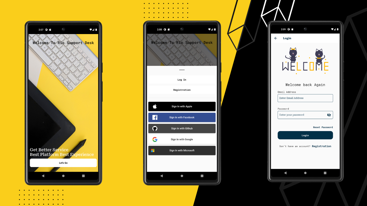 Rio Help Desk Ticketing Flutter App UI Template - 1