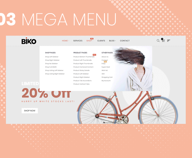 Shopify Biko mega menu