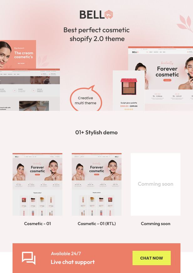 Bello - The Cosmetics & Beauty Responsive Shopify Theme - 1