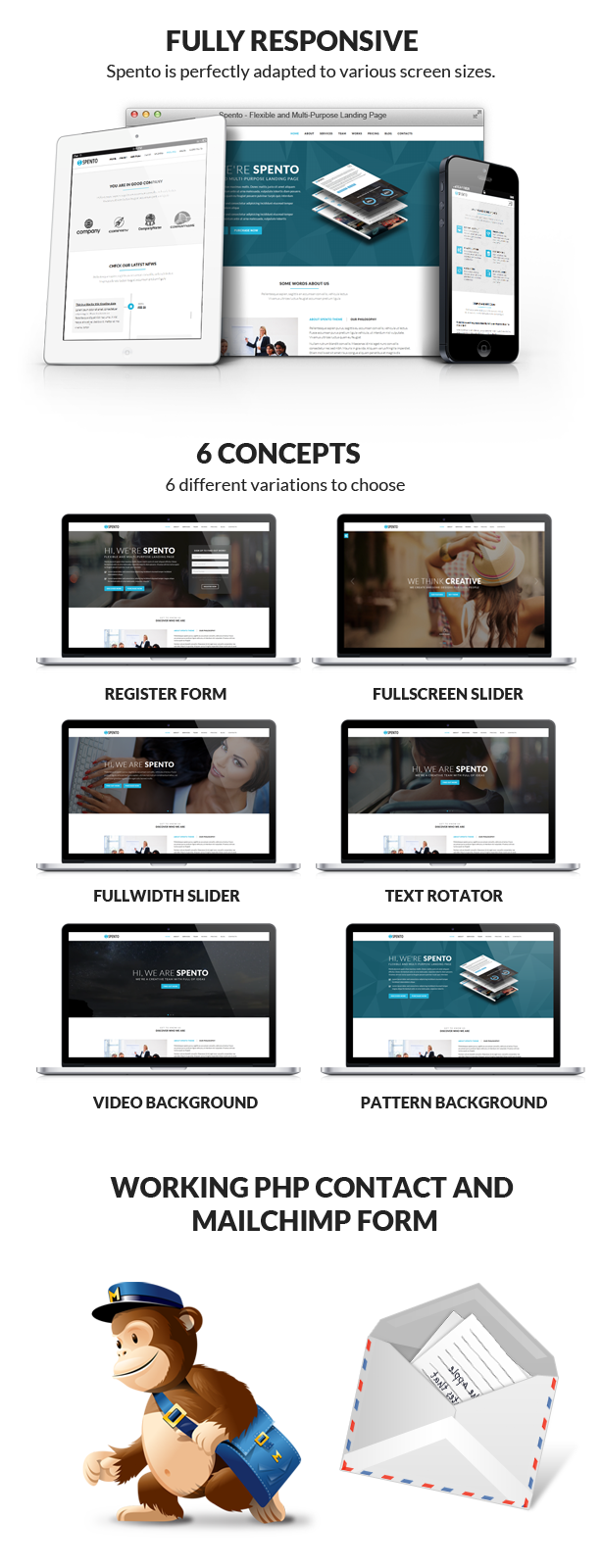 Spento - Flexible and Multi-Purpose Landing Page - code.market