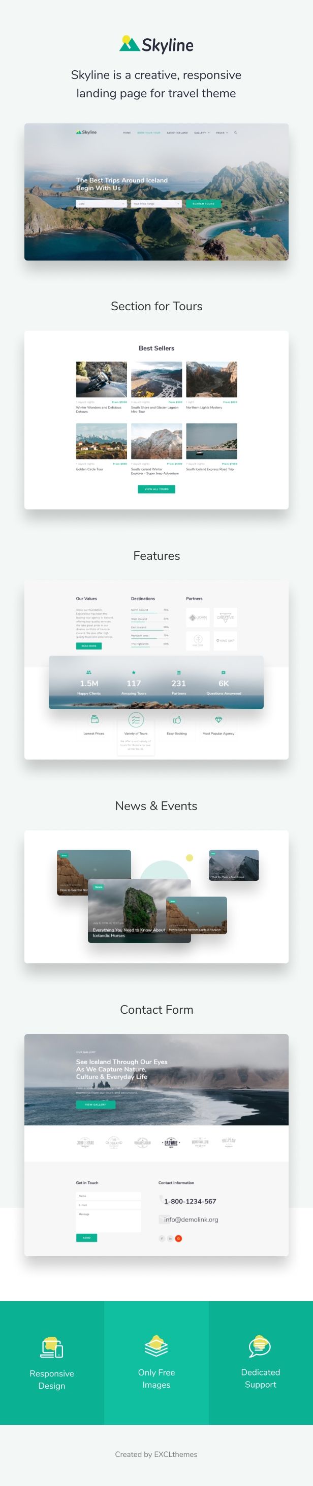 Skyline - Travel Agency HTML Landing Page Template - code.market