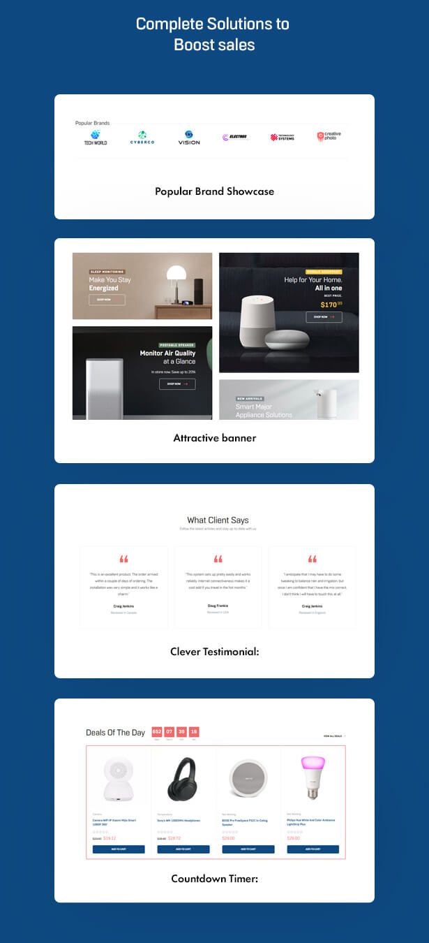 Complete Solutions to Boost sales