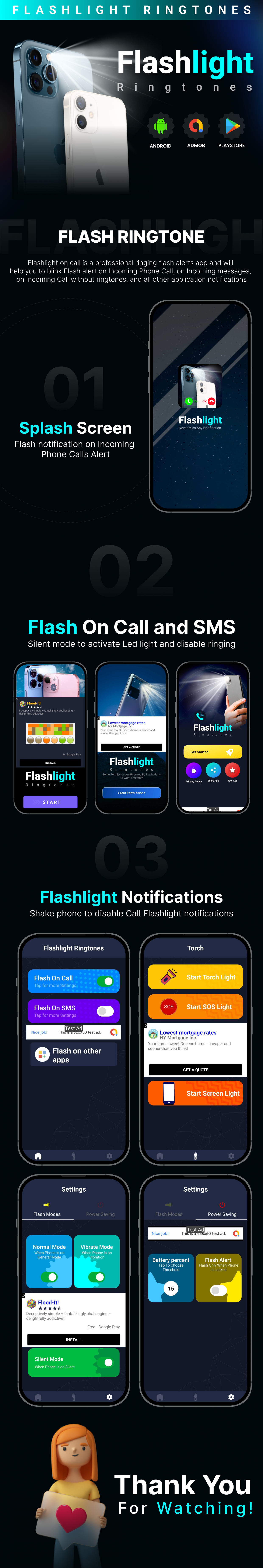 Flashlight Ringtones | Flash Ringtone | Admob Ads | Android - 1