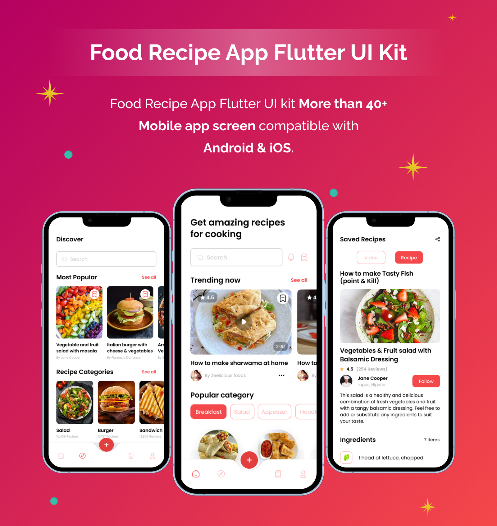World Food Recipe | Food Recipes  | Flutter iOS/Android App Template - 3