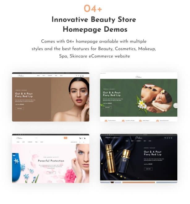 04+ Innovative Beauty Store Homepage Demos