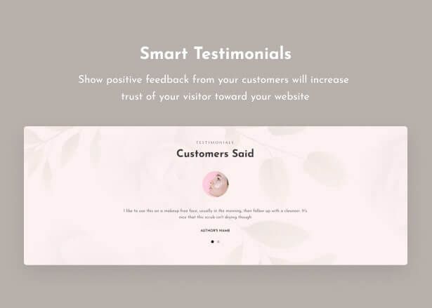 Smart testimonials