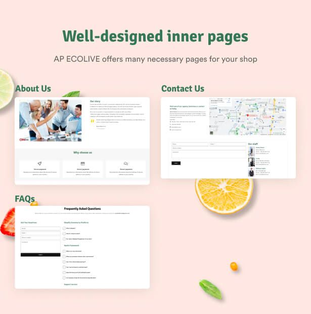 Well-designed inner pages