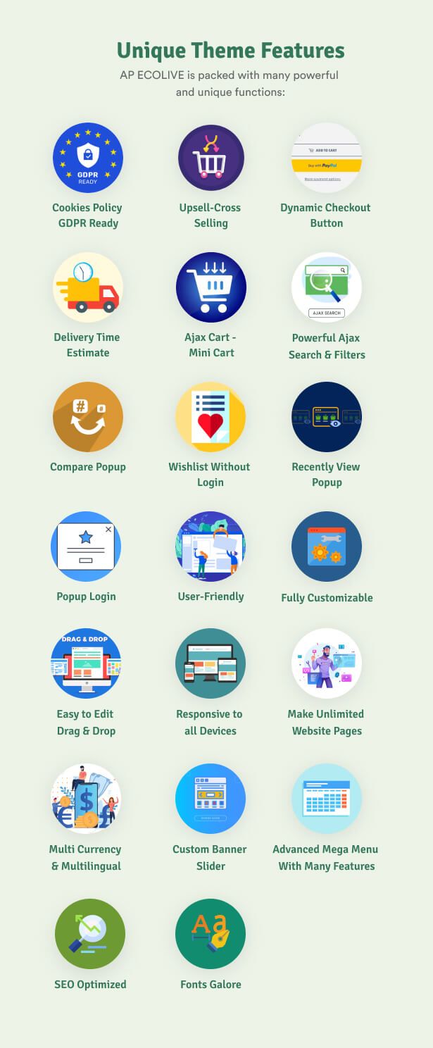 Unique theme features