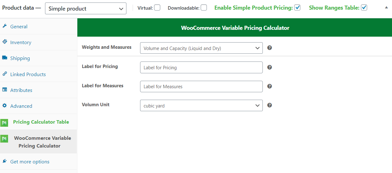 Measurement Price Calculator plugin for WooCommerce - 2