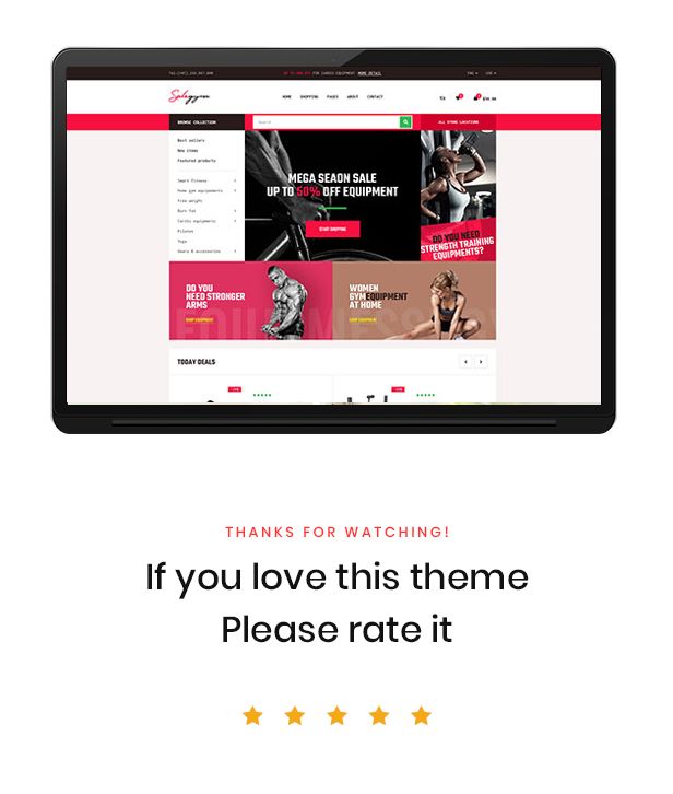 Bos Gymgear Creative PrestaShop Sport Theme - Good Reviews