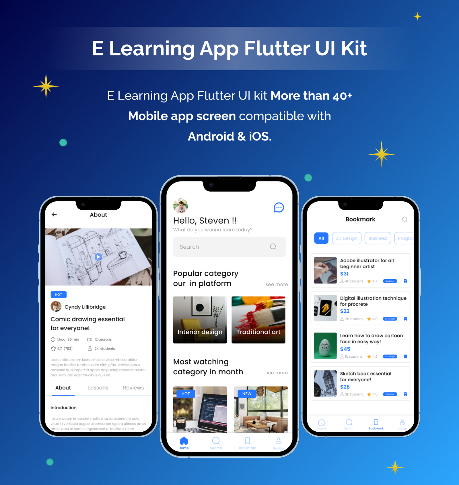 E Learning | Online Coaching | Flutter iOS/Android App Template - 2