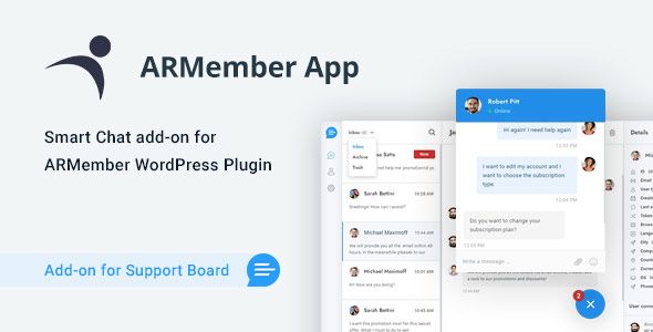 ARMember Chat & Tickets App for Support Board