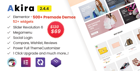 Akira Elementor – Multipurpose Prestashop 1.7 Prestashop 8 Theme
