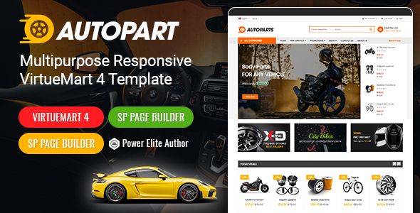 Autoparts - Multipurpose Responsive VirtueMart 4 Template