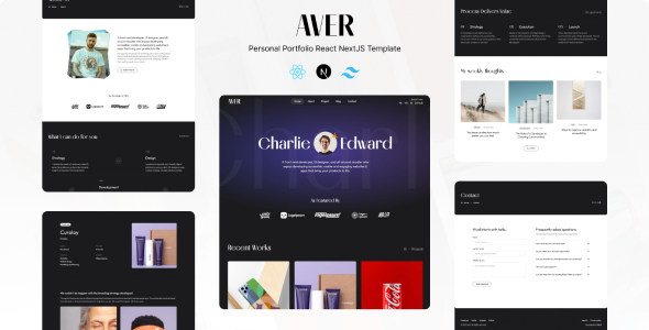 Aver - Personal Portfolio React NextJS Template