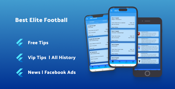 Best Elite Football  Flutter Mobile App with Web Admin panel image