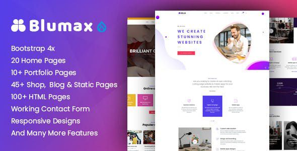 Blumax – Multi-Purpose Responsive Drupal 9 Theme