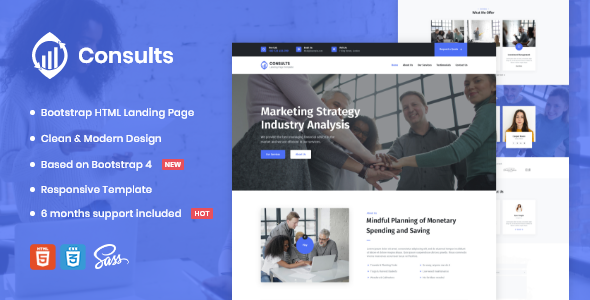 Consults – Consulting and Finance HTML Landing Page Template
